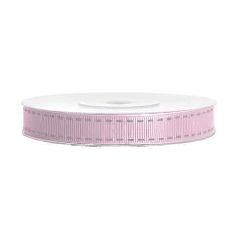 Wstążka rypsowa PartyDeco Różowa, 15mm x 25m